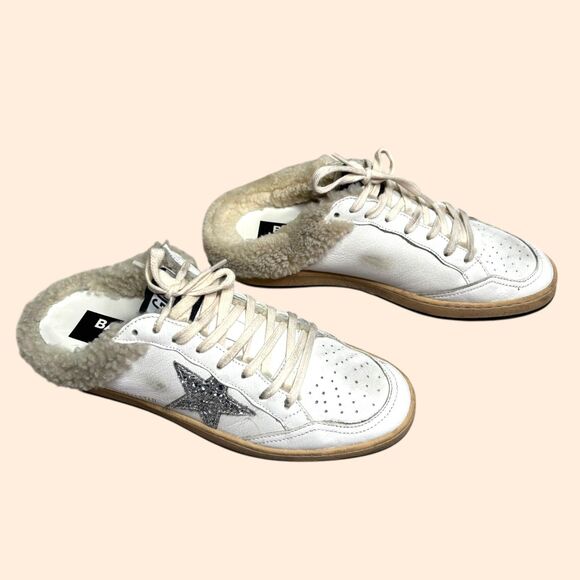 Golden Goose Ball Star Sabot Shearling Sneakers - Picture 1 of 10